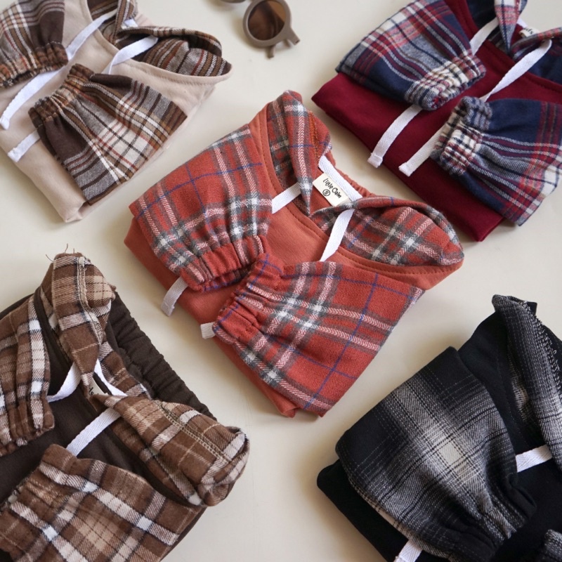 LITTLECAIM - REELEY HOODIE FLANEL | Jaket anak unisex