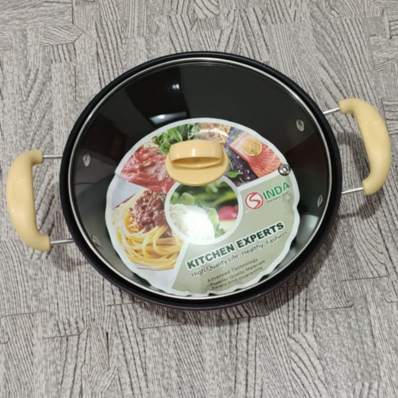 PANCI KUAH ENAMEL GSF PANCI KUWAH GSF PANCI ANTI LENGKET PANCI SERBAGUNA PANCI TUTUP KACA FREE PACKING BUBBLE VD