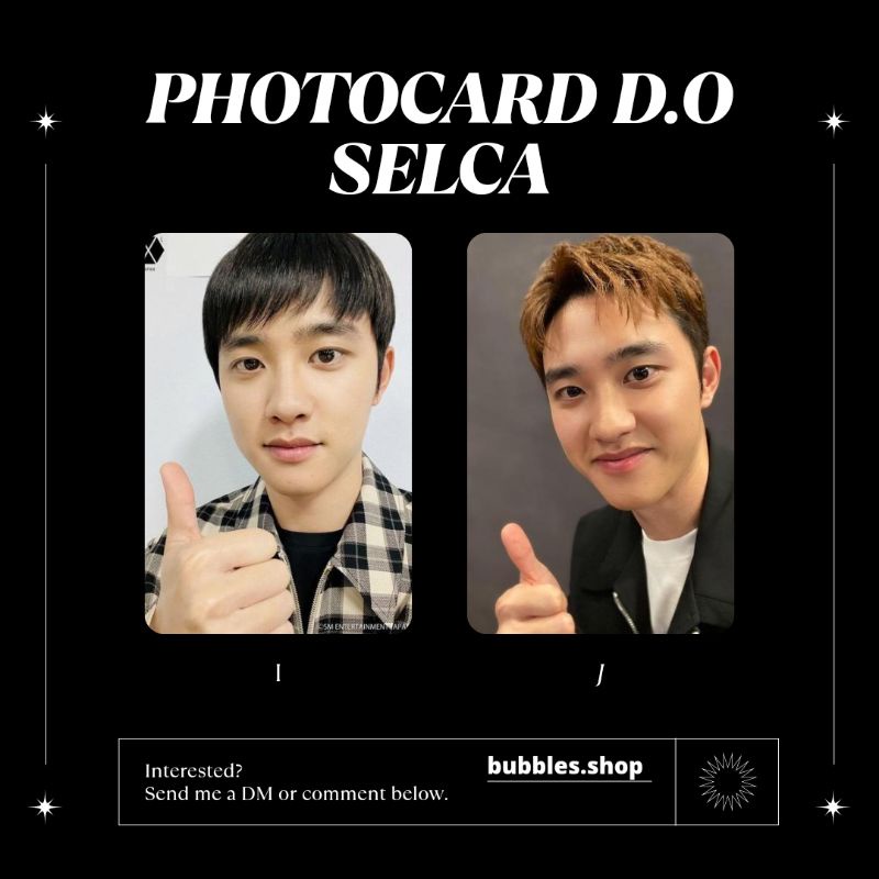 PHOTOCARD UNOFFICIAL D.O EXO SELCA