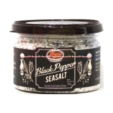 

Jay's Kitchen Black Pepper Seasalt Garam Laut Lada Hitam 120gr Merica Bubuk Laut Garam Merica Hitam Bumbu Dapur