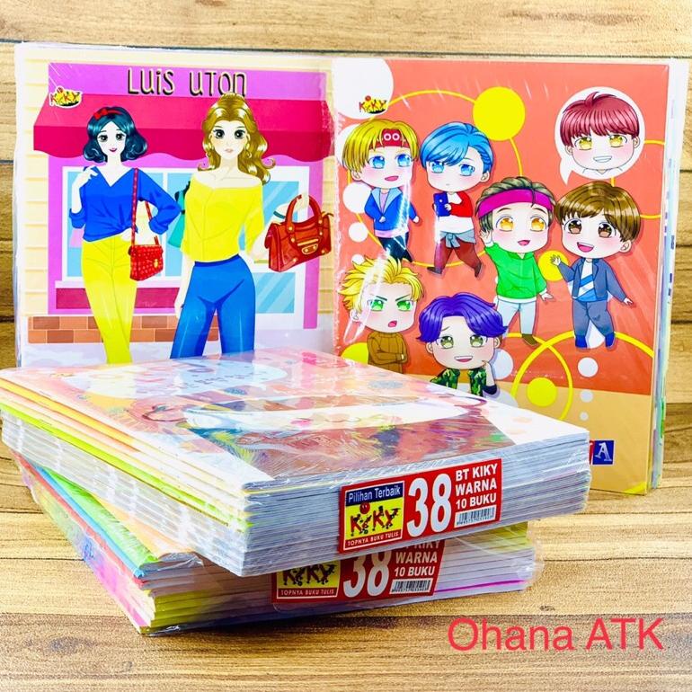 

Promo - Buku Tulis Kiky Warna 38 Lembar Isi 10 Buku Berwarna A5 Best Seller!!