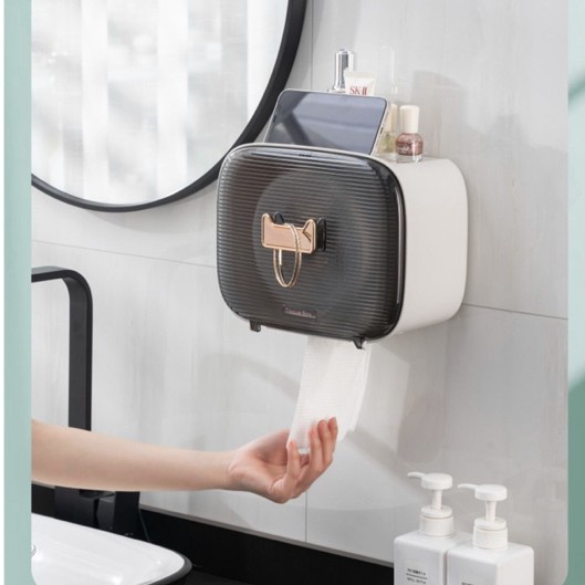 

@#@#@#] Kotak Tissue Tempel Tempat Tissue Gulung Toilet Paper Box Dispencer