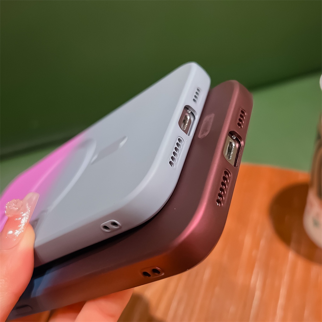 Casing Magnetik Silikon Cair Resmi iPhone 14 Pro Max14 Plus Case iPhone 13 12 11 Pro Max Pelindung Kamera Lensa case14 ProMax Kreatif Perlindungan Shock Soft Case