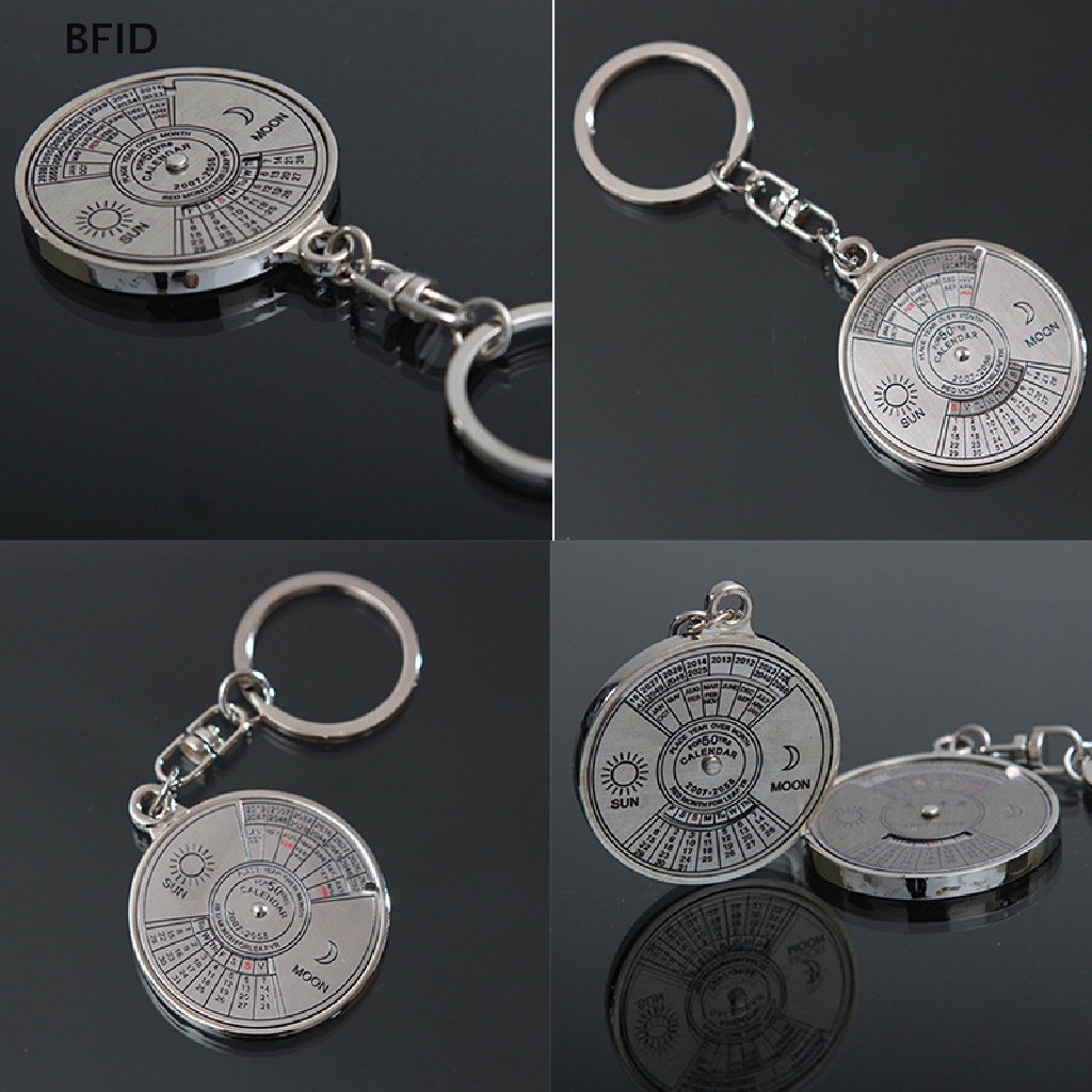 [BFID] Keren Stylish Kalender 50tahun Gantungan Kunci Keyfob Metal Alloy Ring Compass [ID]