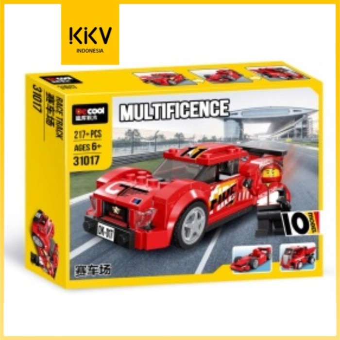 Brick Kkv - Mainan Bricks Balok Susun Mobil Decool Circuit (10 Model) 31017