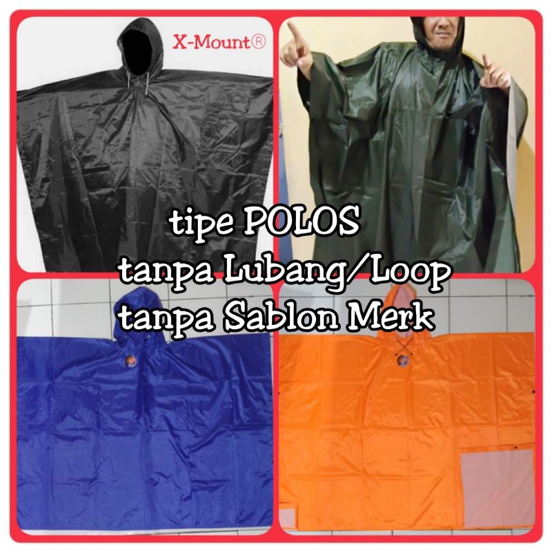 Jas hujan Ponco 3 in 1 Flysheet Matrass Bivak Tenda-darurat Mantel Gunung Tanpa Lengan