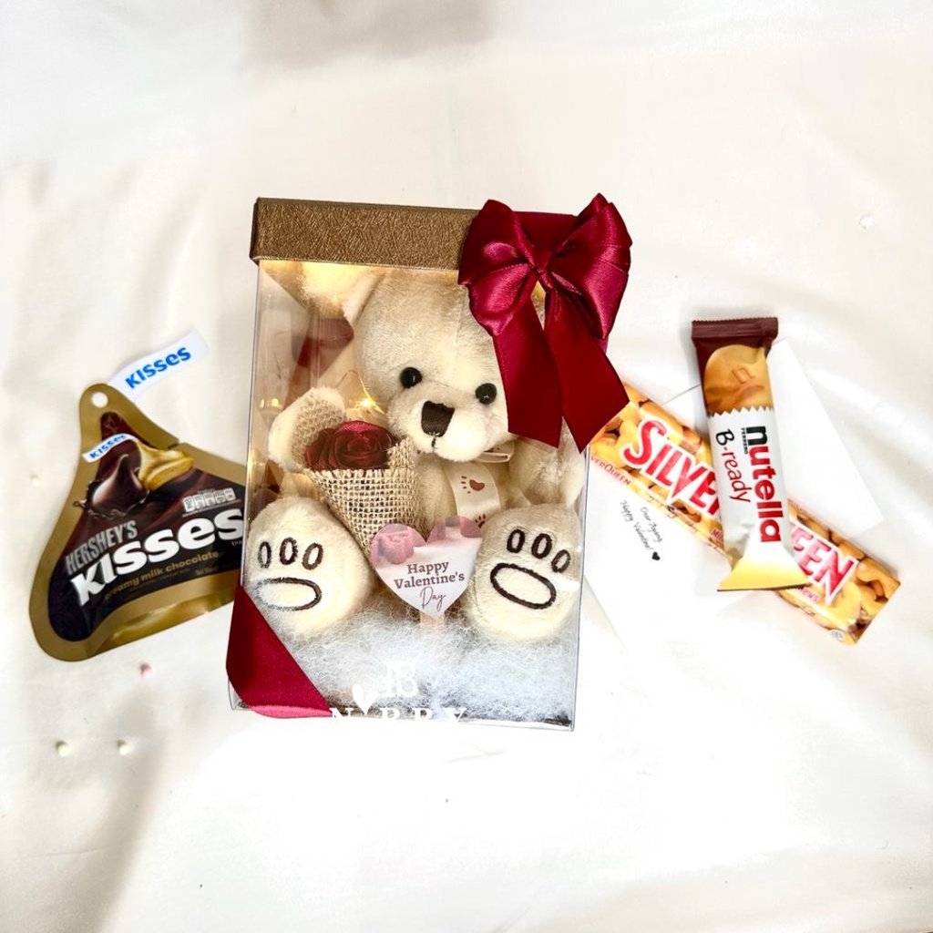 UWU HAMPERS Kado Valentine Coklat Kisses Silverqueen Nutella Boneka | Mika | Wisuda Ulang Tahun Sidang | Hadiah | Pacar | Sahabat | Cewek