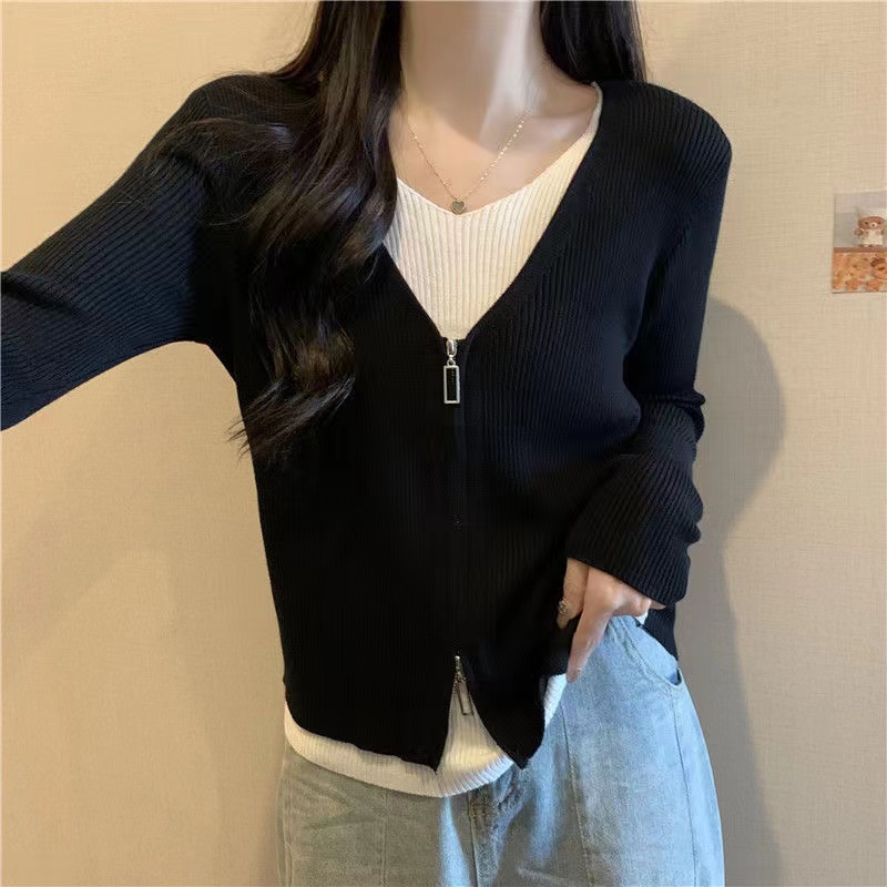 Mikan Sweater Blouse Korea Knit - Rajut Blouse Atasan Wanita (TM - 12353)