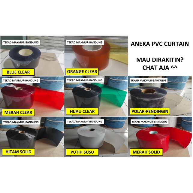 Tirai PVC Curtain Putih Susu 2mm x 20cm