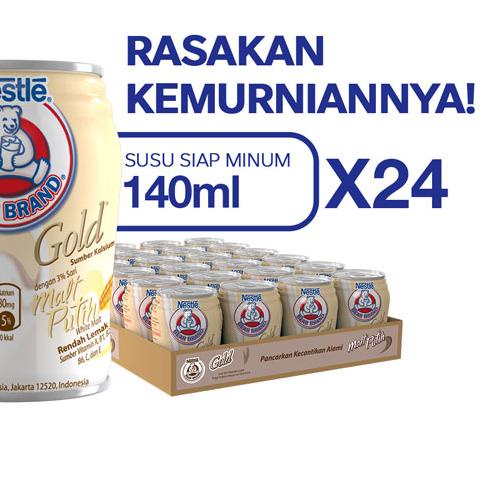 

COD[KI3]-BEAR BRAND Susu Kaleng Gold White Malt Susu Steril 140ml x 24 pcs