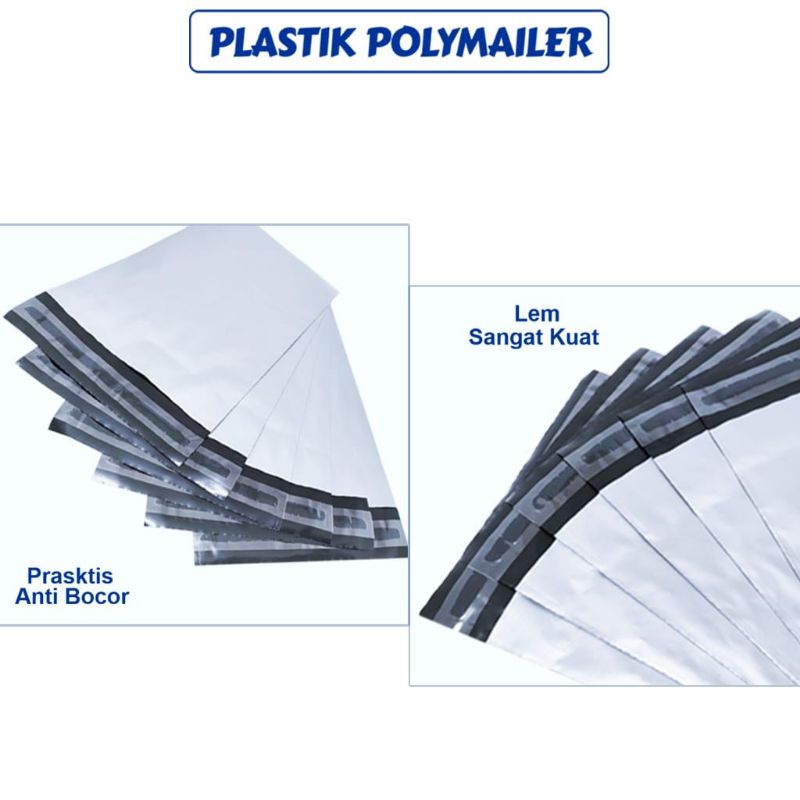 

(GROSIR) WARNA PUTIH Plastik Packing POLYMAILER | Plastik Online | Polymailer Premium | Polymailer Lem Permanent