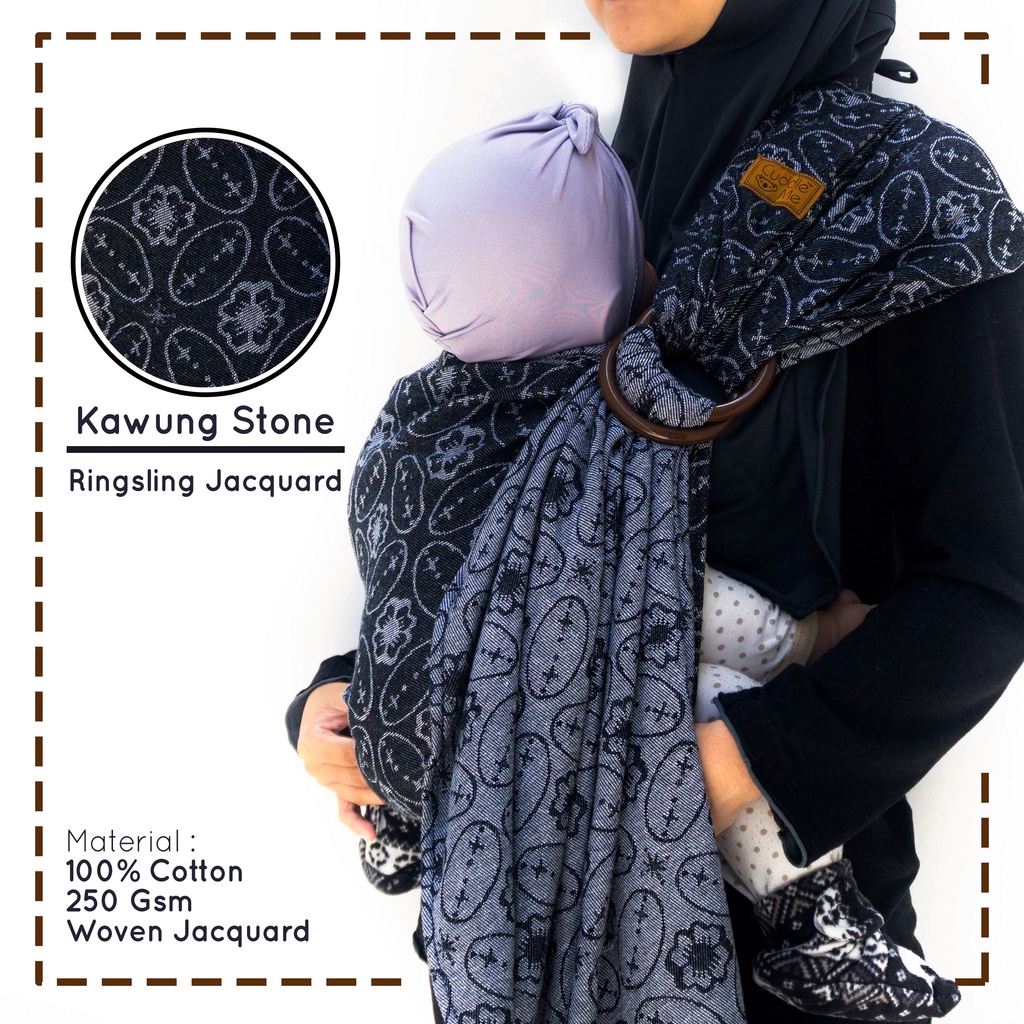 CUDDLE ME Ring Sling Jacquard Gendongan Bayi Ring Sling Tenun Cuddleme