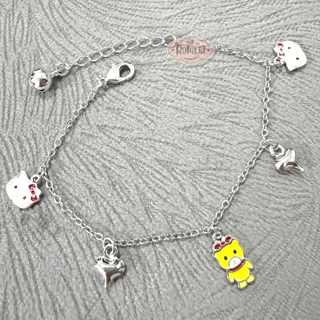 Gelang Anak Perempuan Gelang Tangan Anak Rantai Motif Kitty Bear Perhiasan Anak 1237