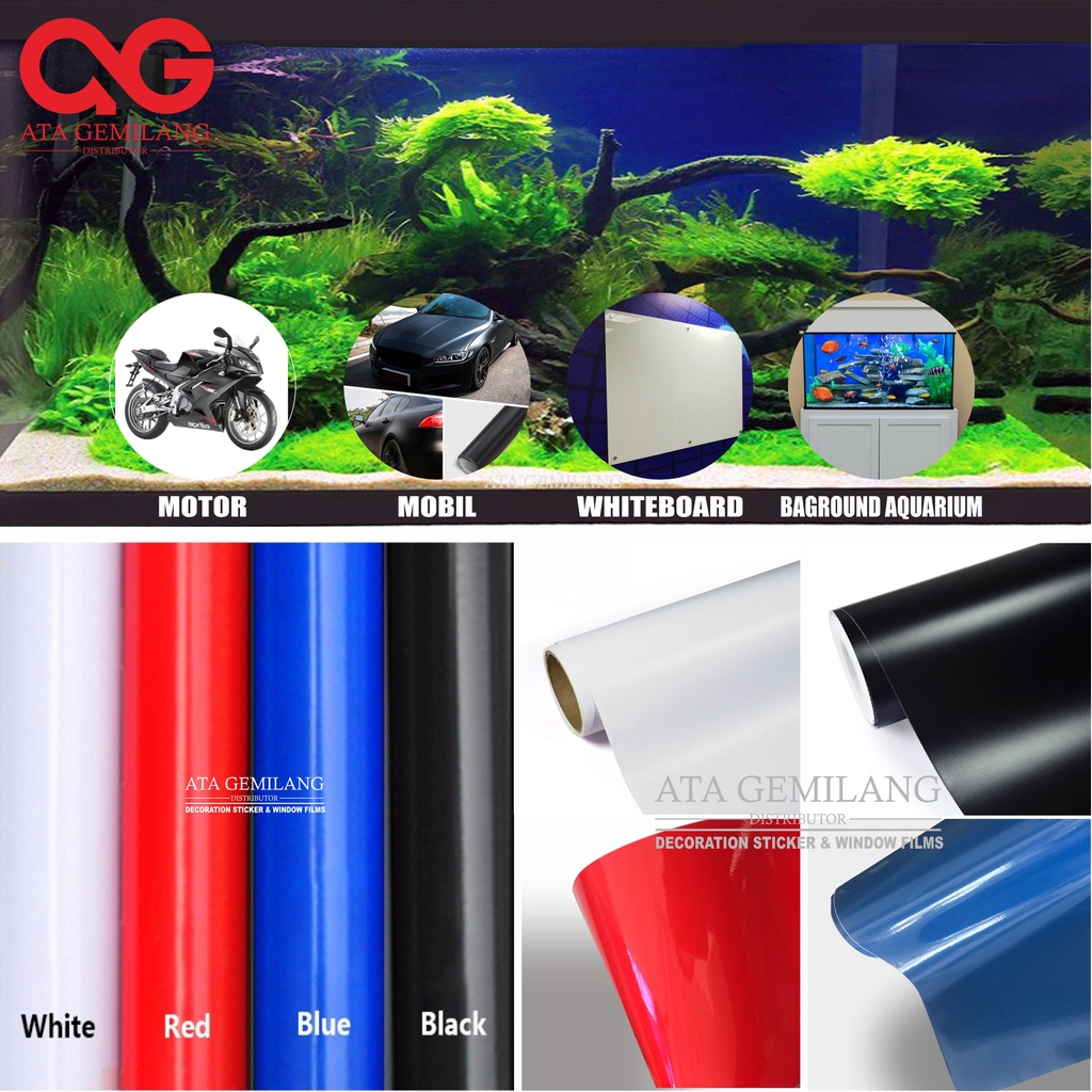 Stiker Aquarium Baground Aquarium Lebar 122Cm/Stiker Kaca/Skotlet Hitam/Skotlet Aquarium/Sekotlet/St