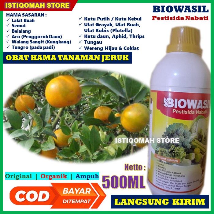 Jual Obat Hama Tanaman Daun Dan Buah Jeruk Biowasil 500ml Pestisida Nabati Obat Semprot Pembasmi 8512