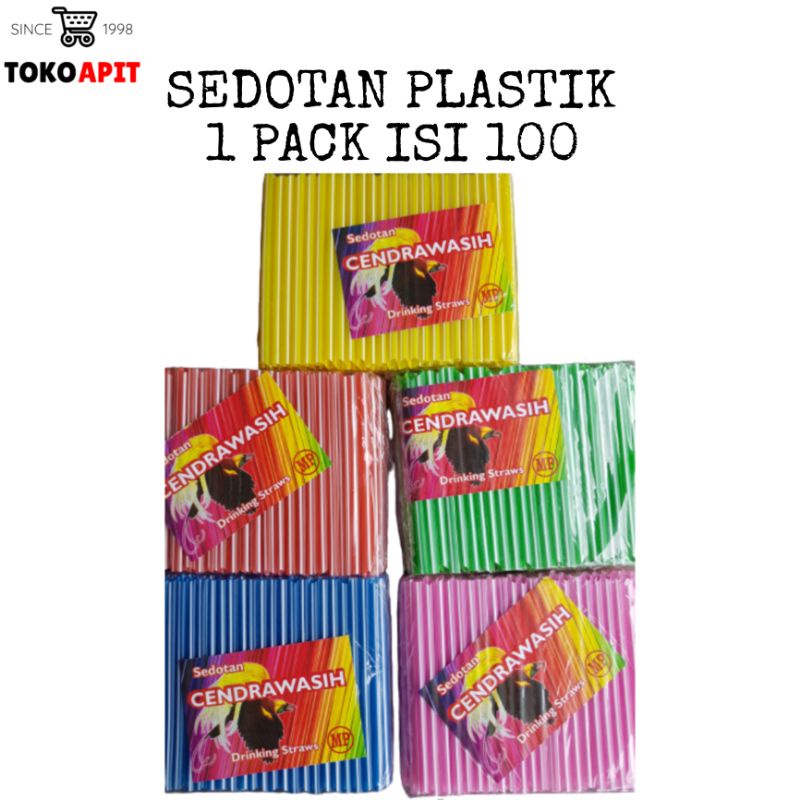 SEDOTAN PLASTIK 8 MM ISI 100 PCS / SEDOTAN JUS / SEDOTAN POP ICE