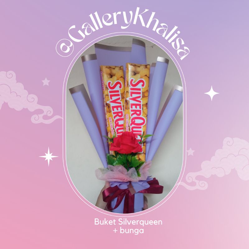 BUKET COKLAT / BUKET SILVERQUEEN /  BUKET VALENTINE MURAH FREE PACKING COD
