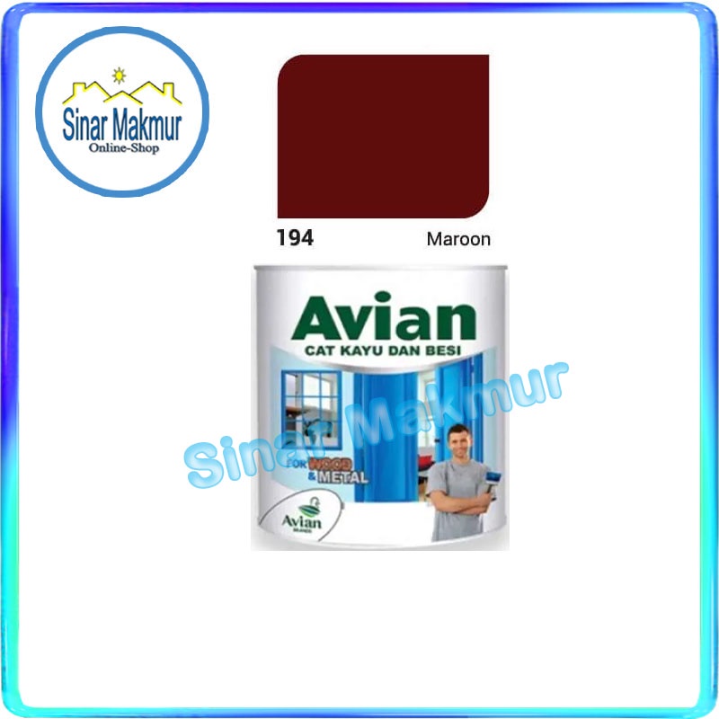 Cat Kayu Besi 100 CC 100 ML 194 Maroon (AVIAN)