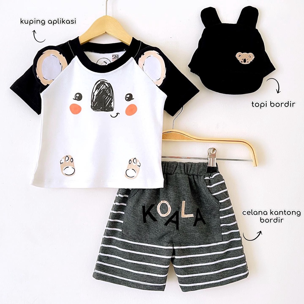 DANCE MONKEY babeebabyshop papa is my hero stelan anak setelan anak grosir baju bayi grosir baju anak LIL EXPLORER / HI LONDON / DOUBLE DECKER /  whALEY SET  HAPPY KOALA hugie bruno cubby