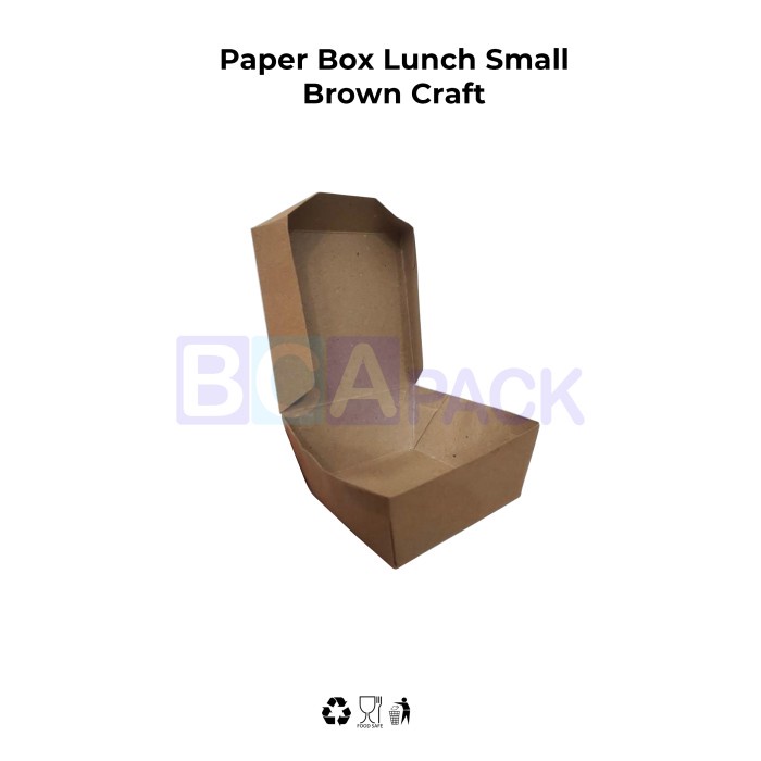 [Lunch Box Set] Lunch Box Small Coklat - Paper Box Ukuran S Coklat - Paper Take Away [Readyy]