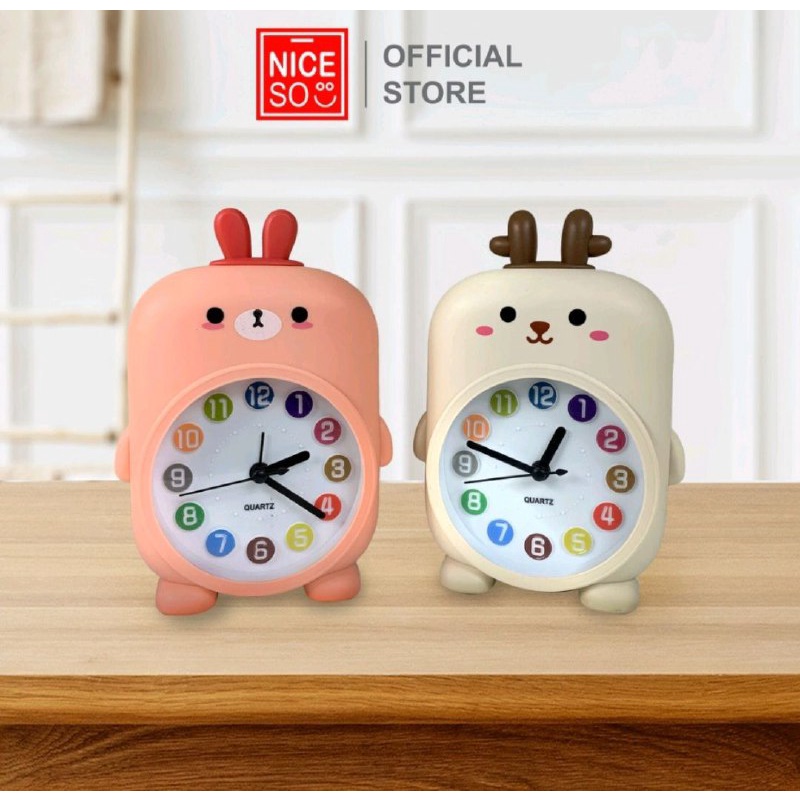 JAM WEKER JAM ALARM TIDUR JAM BEKER ANAK MOTIF LUCU JAM ALARM CLOCK