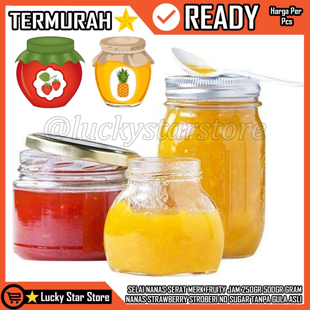 

SELAI NANAS SERAT MERK FRUITY JAM 250GR 500GR GRAM NANAS STRAWBERRY STRAWBEI STROBERI NO SUGAR TANPA GULA KETO VEGAN DIABETIC DEBM SELAI ASLI DARI BUAH ORIGINAL OLESAN KUE BAHAN DEKORASI PENYEDAP KUE ROTI TAWAR MERTEK MERK FRUITY JAM MURAH
