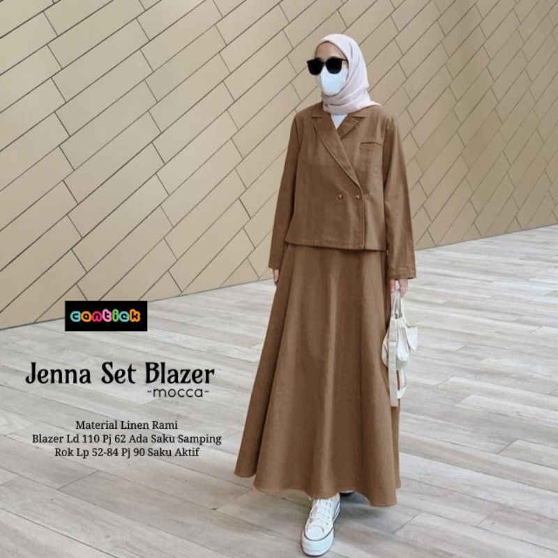 JENNA SET BLAZER SETELAN BAJU WANITA TERBARU