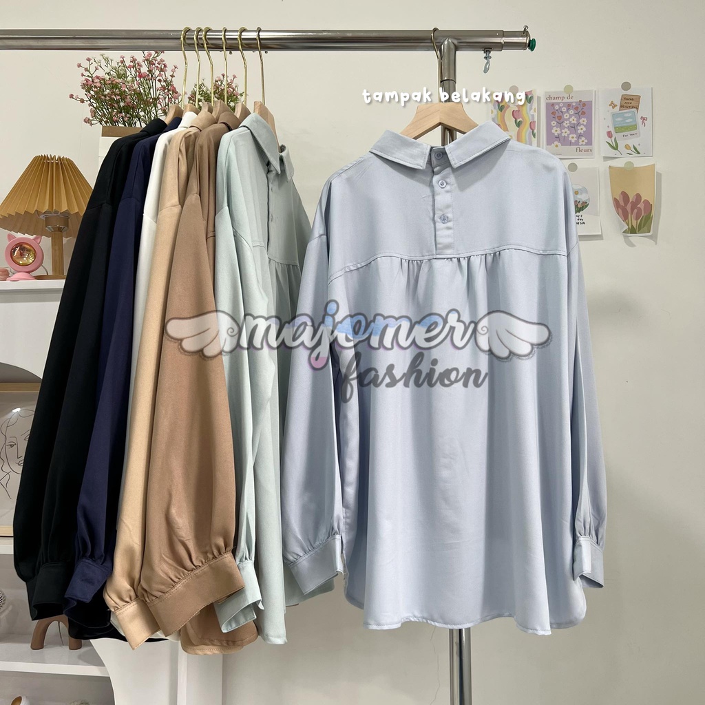 MAJOMER | CHIYUN SHIRT - KEMEJA BASIC POLOS WANITA