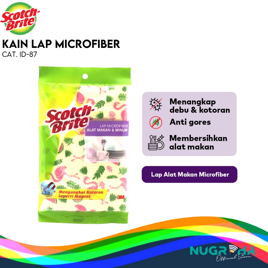 

Scotch-Brite 3M Kain Lap Alat Makanan Microfiber 30 x 30 CM ID-87