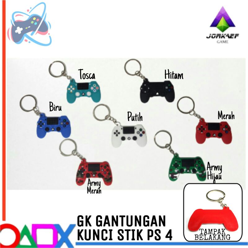 GANTUNGAN KUNCI BENTUK STIK PS 4 / KEY CHAIN STICK DUALSHOCK PS4 / AKSESORIS SOUVENIR GAME KONSOL