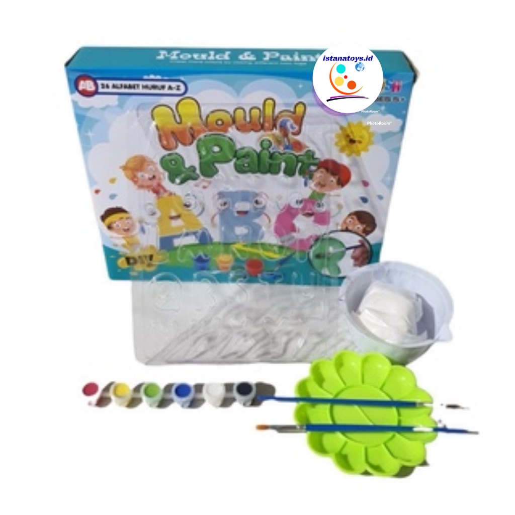 ID Mainan Edukasi Mould & Paint Mencetak dan Mewarnai Alfabet Huruf SH163