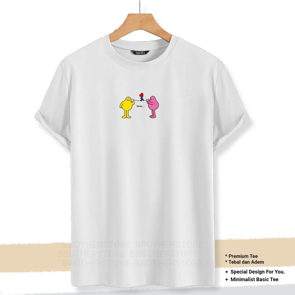 BROTHER STORE - Kaos Distro Pria - KAOS COWOK CEWEK - Kaos Kata Kata - Articel Call Me Premium