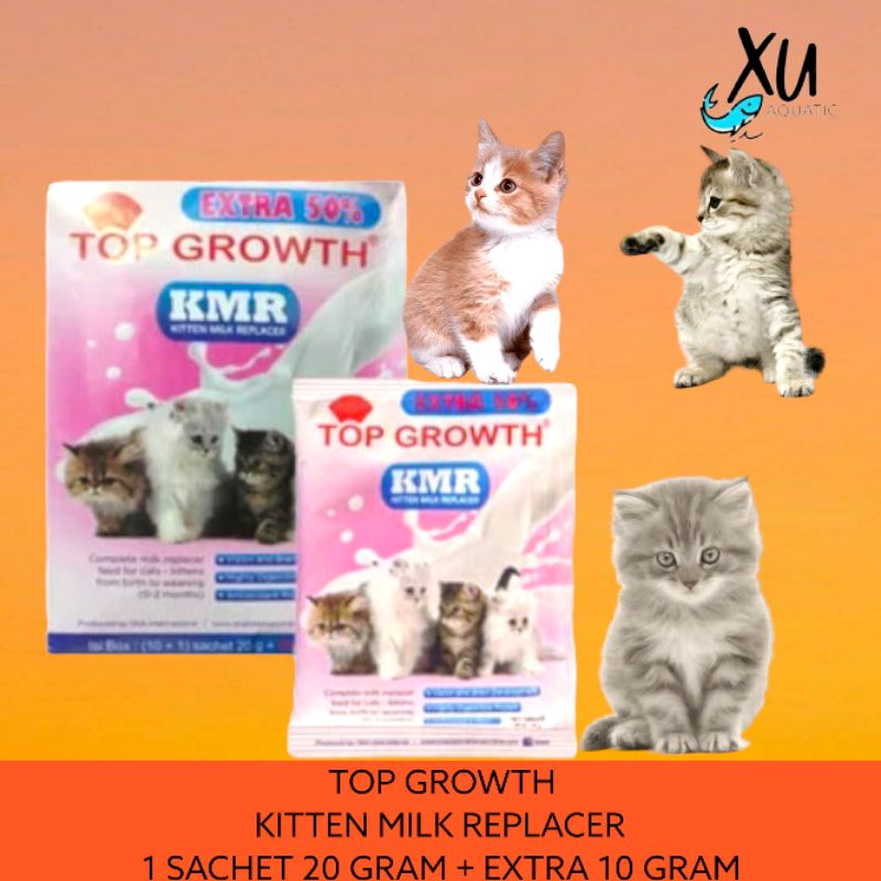 SUSU KUCING TOP GROWTH 1 SACHET 30 GR SUSU ANAK KUCING / SUSU KUCING
