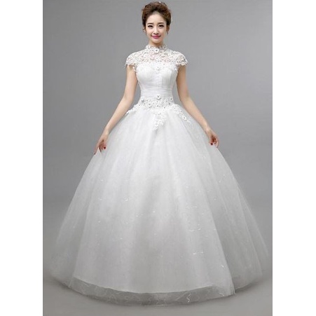 Wedding Dress - Gaun Pengantin Dada Bordir Korea 2015