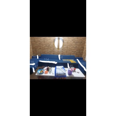 sofa bed bekas besar 4 seat + 2 tiduran