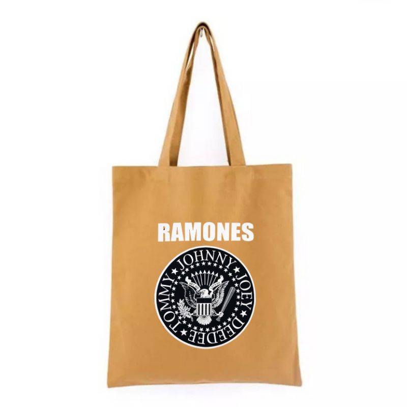 Tote Bag Tas Kanvas Distro Ramones Pria Wanita Termurah