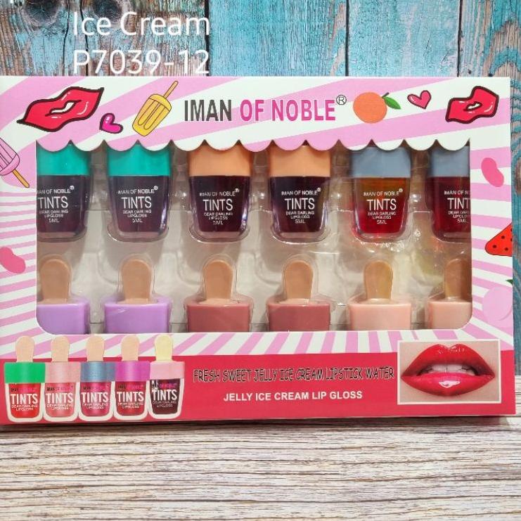 ☺ 12 Pcs Lip Tint Liptint Iman Of Noble Ice Cream ★