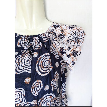 Jumpsuit Pendek dan Panjang Lengan Panjang Celana Panjang / Lengan Pendek Celana Pendek Bahan Rayon Motif Asmat Ethnic