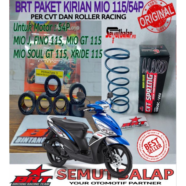 PAKET KIRIAN MIO J BRT RACING ORIGINAL PAKET KIRIAN 54P MIO 115 PER CVT DAN ROLLER 7 8 9 10 GRAM BRT