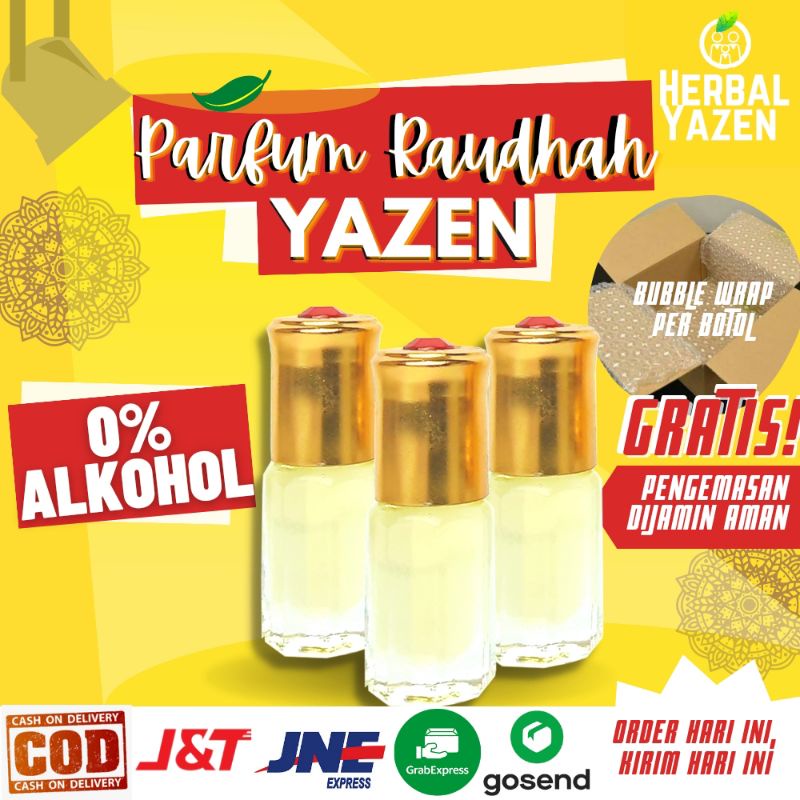 Parfum Aroma RAUDAH Original Non Alkohol 3ml 6ml 12ml Parfum Original Bibit Parfum Murni RAUDAH Miny