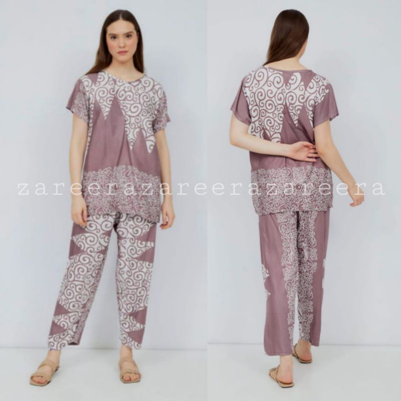 SETELAN CELANA PANJANG DEALOVA / ONE SET BATIK BANEZ / NEW PIYAMA CP LENGAN PENDEK / BUSUI ZIPPER