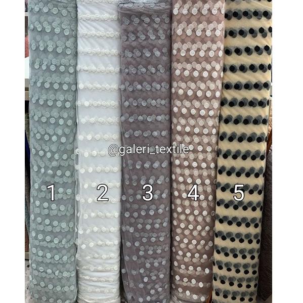 Tile dot Bordir Besar Premium [ Harga Persetengah Meter (0,5mtr) ] ◦ TGR.26Ja23ᴰ