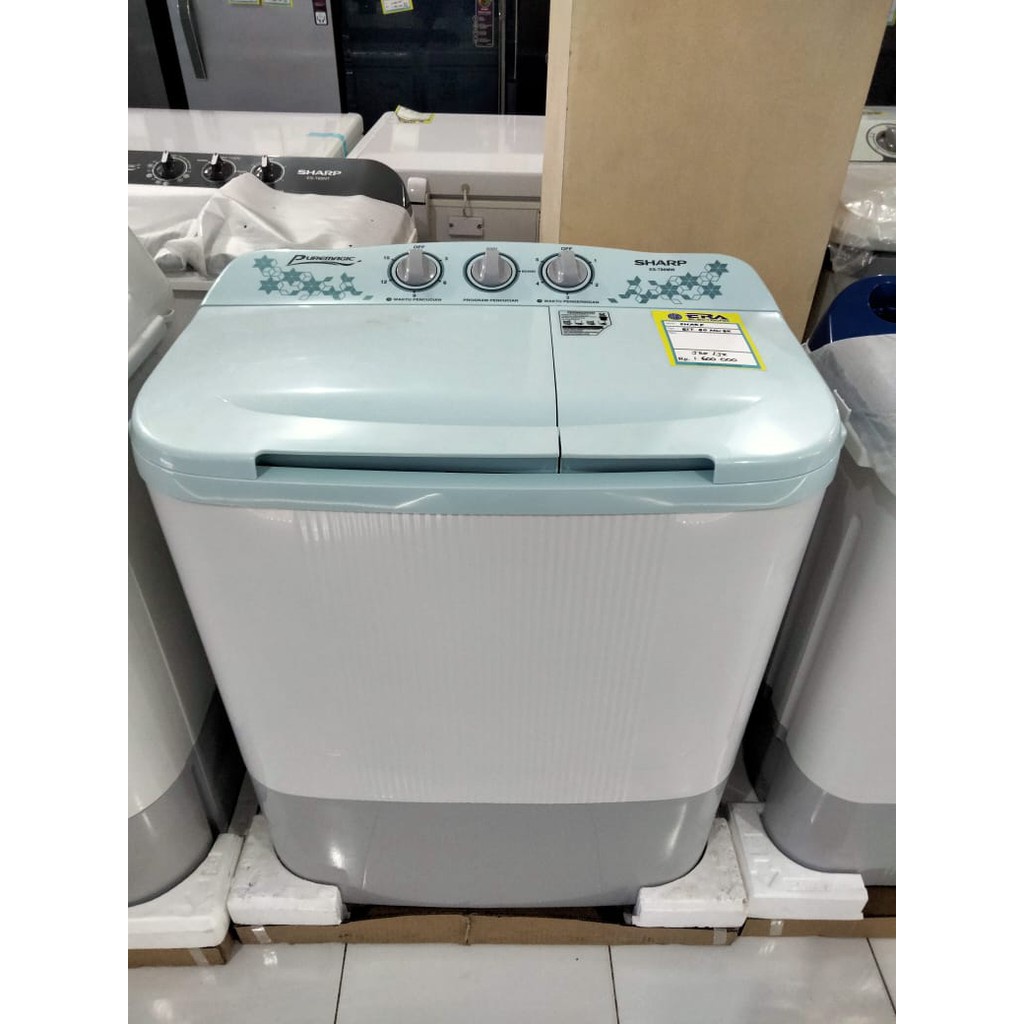 SHARP Mesin Cuci Twin Tub 7KG- ES-T80MW