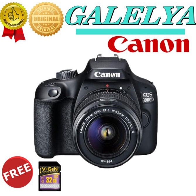 Kamera canon eos 3000d kit 18-55mm canon 3000d kit