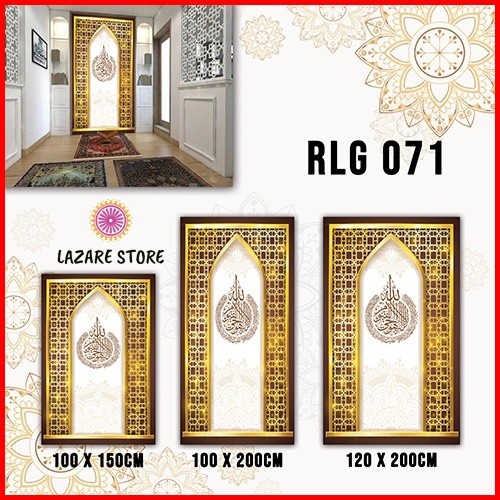Wallpaper Wallpaper Walpaper Sticker Dinding 3D Custom Mihrab Masjid Rlg 071