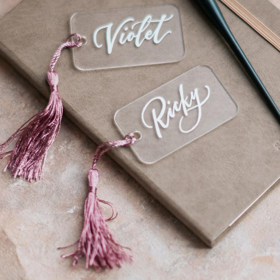 

Trendy 케 Starla Placement Card | Placement Card Akrilik | Acrylic Card | SEPASANG