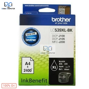 BROTHER LC539XL B LC539 LC 539 XL Black Ink Cartridge Tinta Original