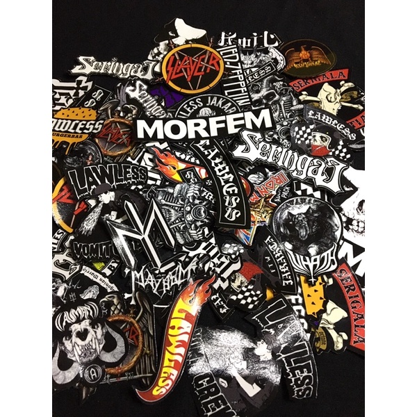 

HJK (Vol I) 32Pcs Sticker Stiker Laptop Tempelan Band Musik Seringai Lawless Maternal BlackSabbath