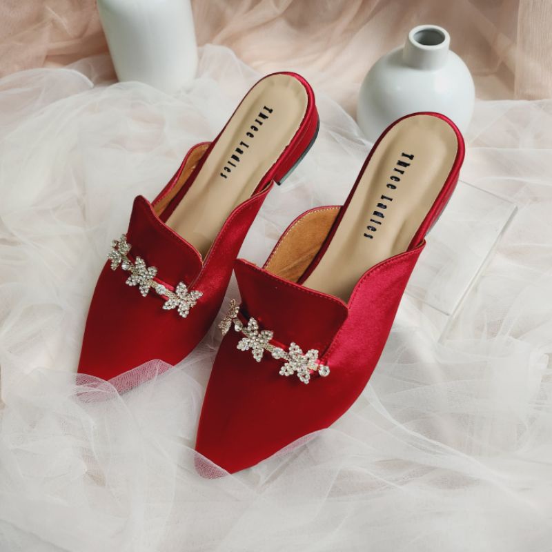 Rayfa heels 2 cm | Sendal wanita hak rendah