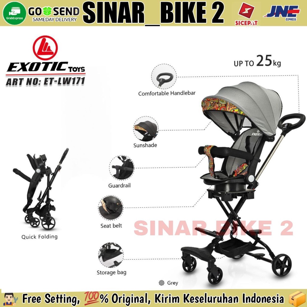 Baby Magic Stroller EXOTIC LW 171 Kanopi Kereta Dorong Bayi By Pacific